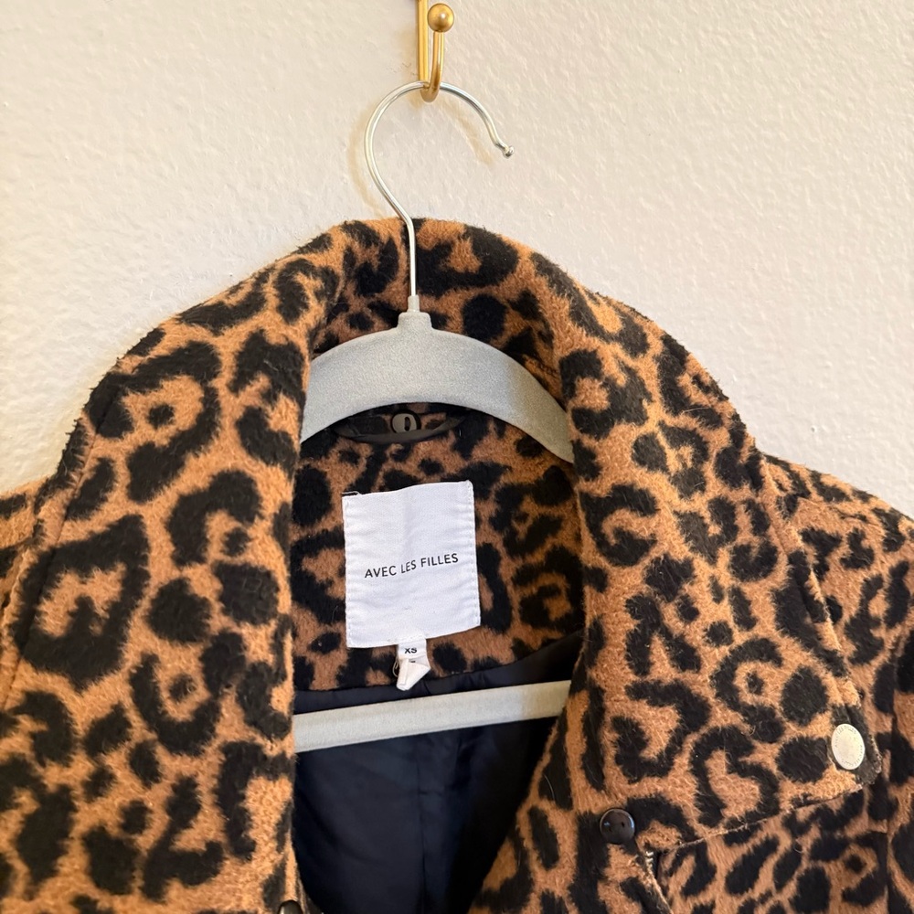 Anthropologie Avec les Filles Leopard Print Women's Jacket - Picture 4 of 8